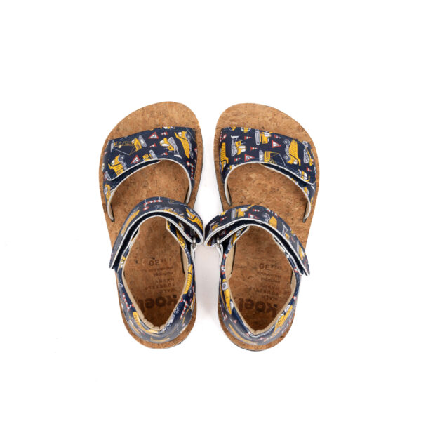 Barefoot sandaalid lastele Koel Amelia Print Tractor Blue