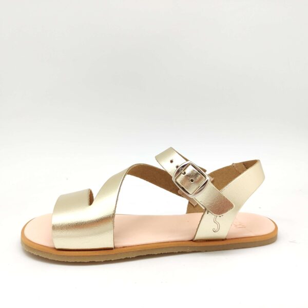 kuldsed nahast barefoot sandaalid naistele flexi nens