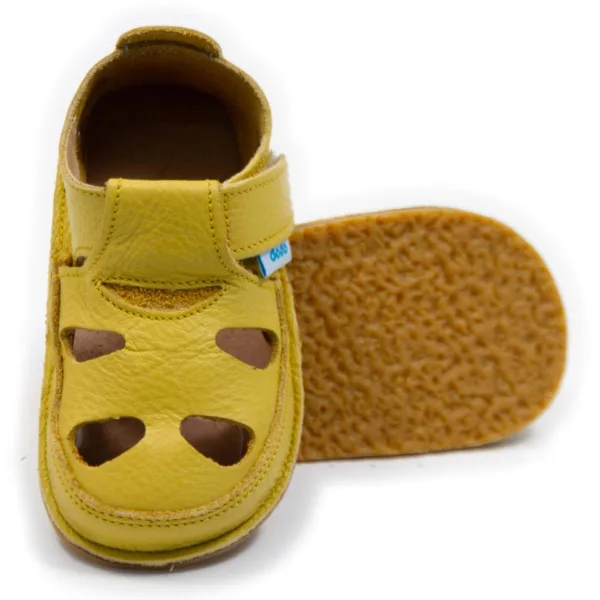 kollased dodo shoes paljajalujalatsid lastele