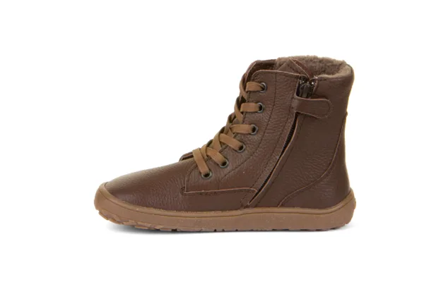 pruunid villavoodriga talvesaapad Froddo Barefoot Tex Laces Brown