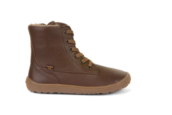 pruunid villavoodriga talvesaapad Froddo Barefoot Tex Laces Brown