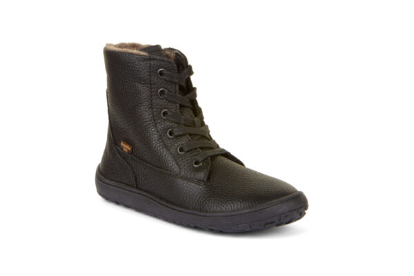 Mustad villavoodriga talvesaapad Froddo Barefoot Tex Laces Black