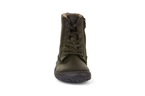 Mustad villavoodriga talvesaapad Froddo Barefoot Tex Laces Black