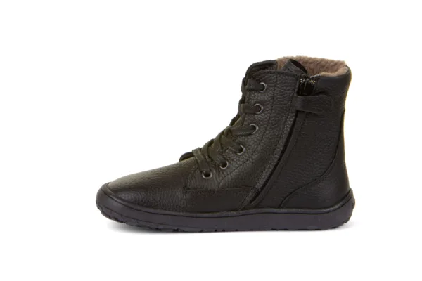 Mustad villavoodriga talvesaapad Froddo Barefoot Tex Laces Black