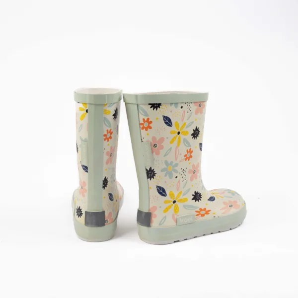 Kerged kummikud laiale jalale Koel Wellie Bare Multi White Flowers
