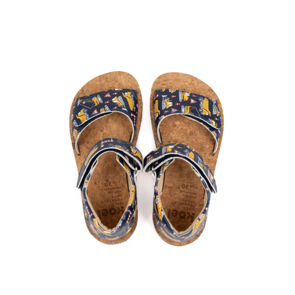 Barefoot sandaalid lastele Koel Amelia Print Tractor Blue