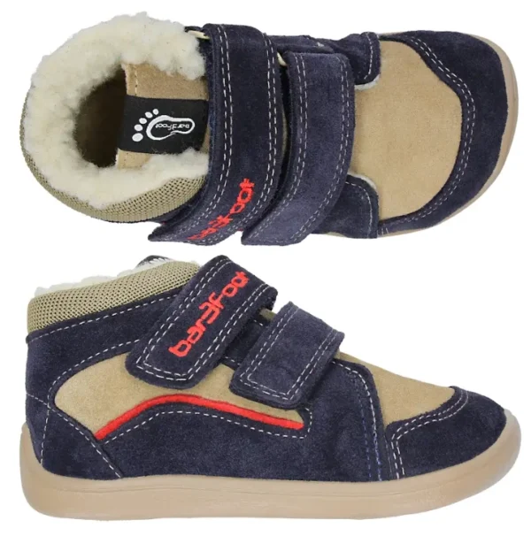3F Bar3foot Elf Utah Wooly Beige barefoot winter boots