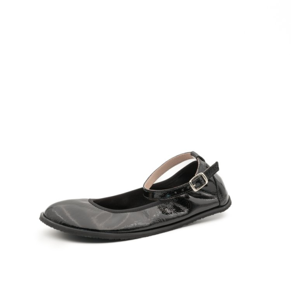 Flexi Nens mustad lakknahast barefoot baleriinad