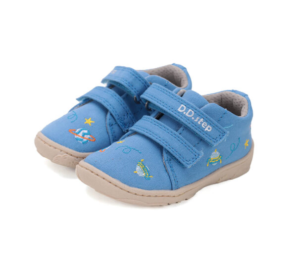 D.D.step tekstiilist barefoot tossud lastele C077-51663-Bermuda-Blue