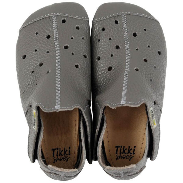 Tikki Ziggy Grey barefoot nahast sussid