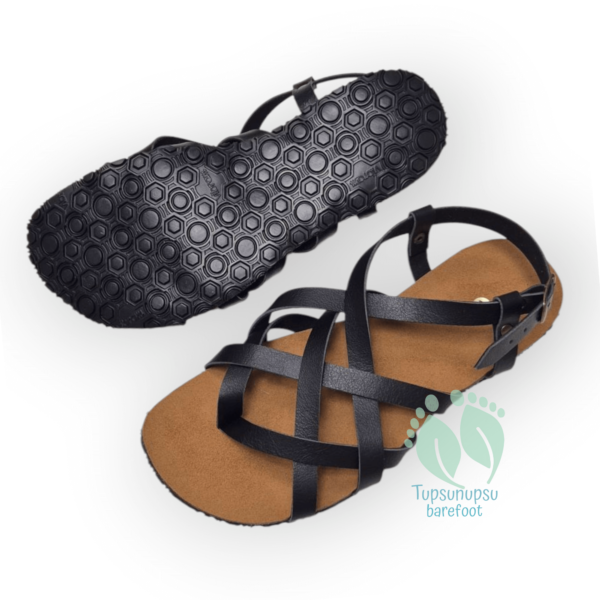 Bioworld Adriano Black vegan barefoot sandaalid