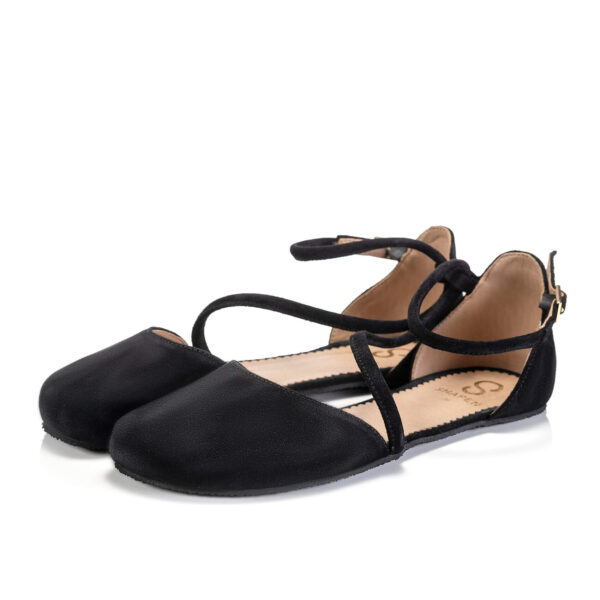 Shapen Orchid Black barefoot baleriinad sandaalid naistele