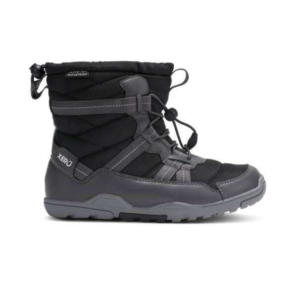 Xero Shoes Alpine Pull-On Black Big Kids talvesaapad AEPY-BLCK